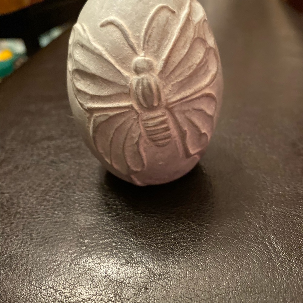 Isabel Bloom Sculpted Butterfly Egg - signed/dated
